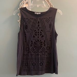 Aztec cut out shirt